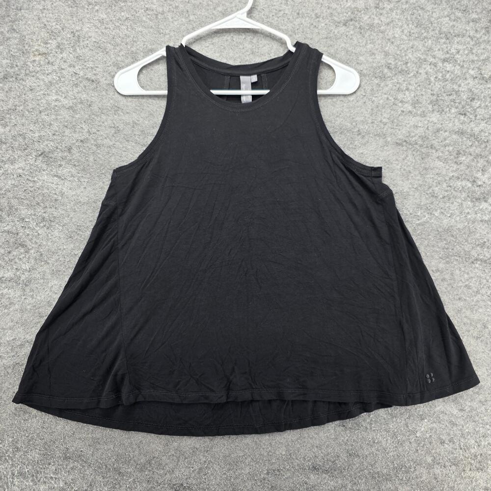 Sweaty Betty Tank Womens S Black Basic Breathable Lightweight Yoga Gym Training